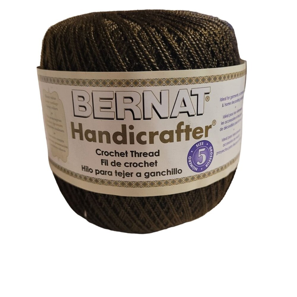 Bernat Handicrafter Crochet Thread Lot 3 Dark Mocha 31013 New 3 oz 371 yds